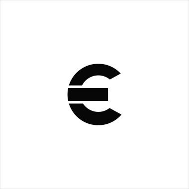 İlk harf ec veya ce logo tasarım şablonu