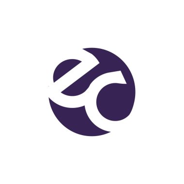 İlk harf ec veya ce logo tasarım şablonu