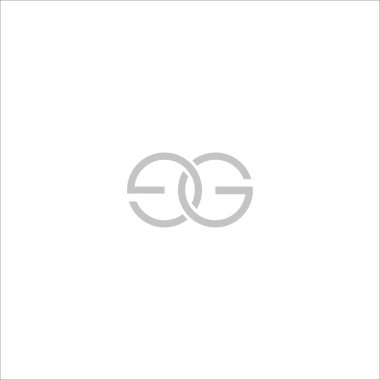 İlk harf örn veya ge logo tasarım şablonu