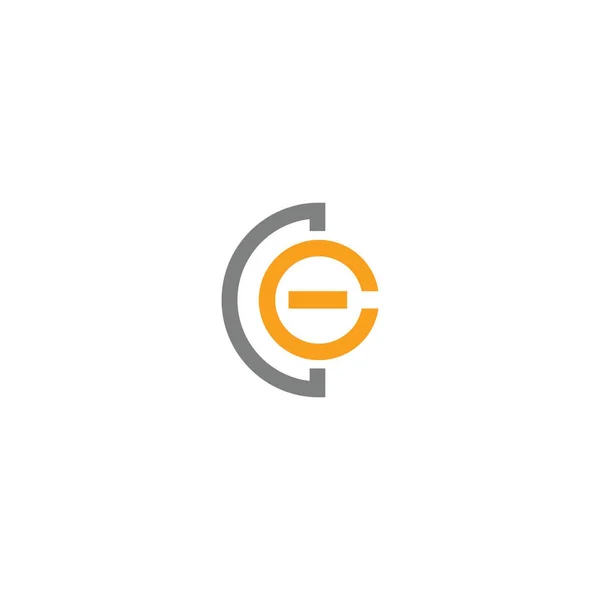 Initial letter ec or ce logo design template