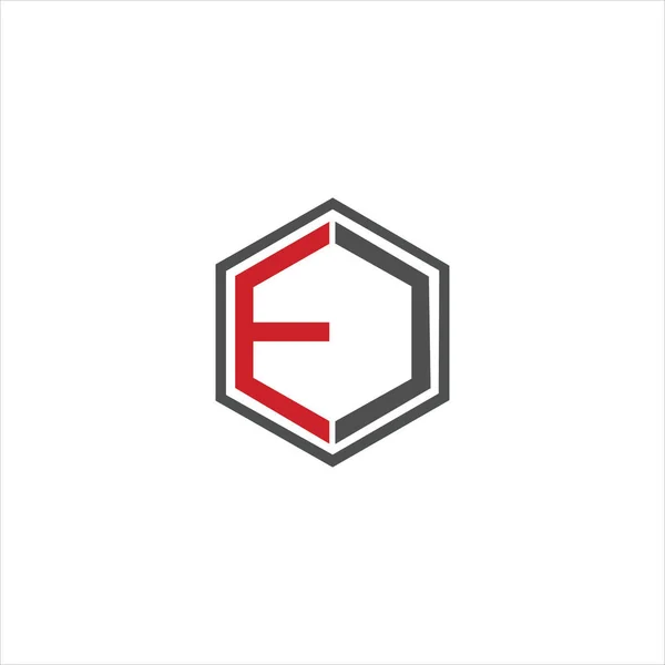 Ursprunglig bokstav ec eller ce logo design mall — Stock vektor