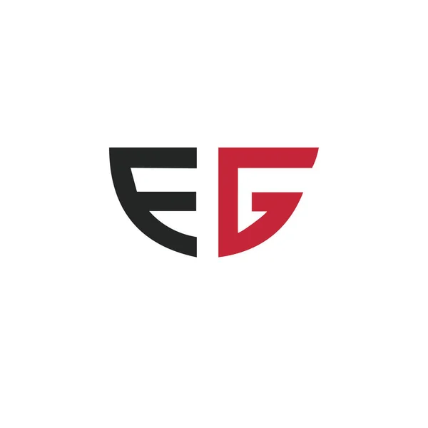 Початкова літера, наприклад, або шаблон дизайну логотипу Ge — стоковий вектор
