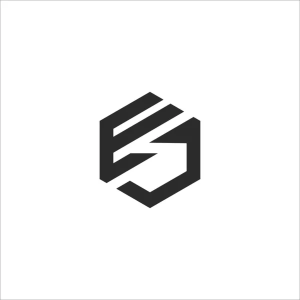 Initiële brief bijvoorbeeld of ge logo ontwerp sjabloon — Stockvector