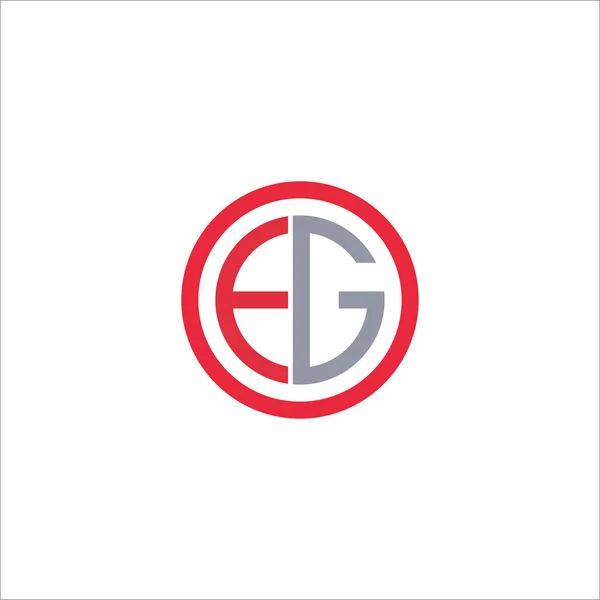 Initial letter eg or ge logo design template — 스톡 벡터