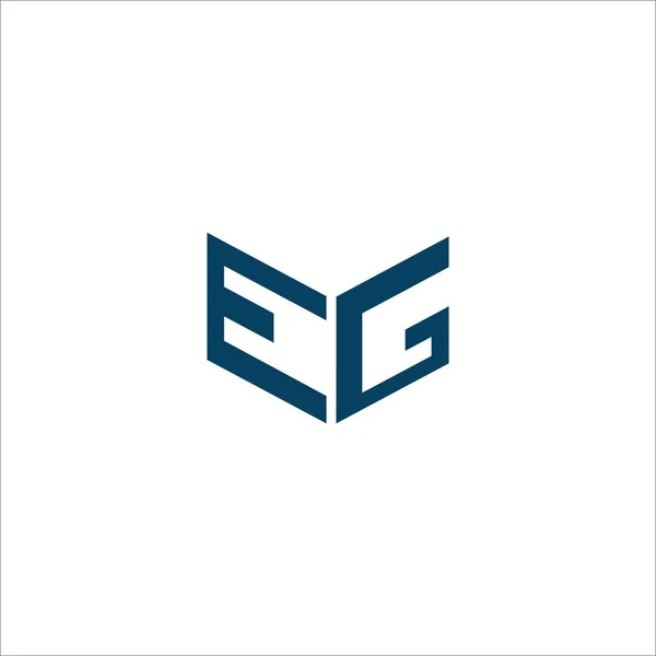Plantilla de diseño inicial de la letra eg o ge logo — Vector de stock