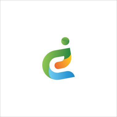 İlk harf ei veya ie logo tasarım şablonu