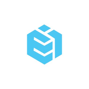 İlk harf ei veya ie logo tasarım şablonu