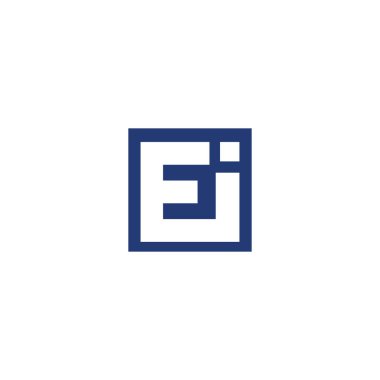 İlk harf ei veya ie logo tasarım şablonu