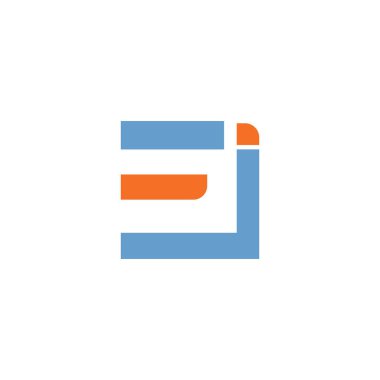 İlk harf ei veya ie logo tasarım şablonu