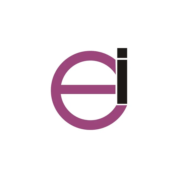 Plantilla inicial de diseño de letras ei o ie logo — Archivo Imágenes Vectoriales