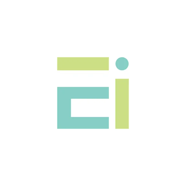 Beginletter ei of ie logo ontwerp template — Stockvector