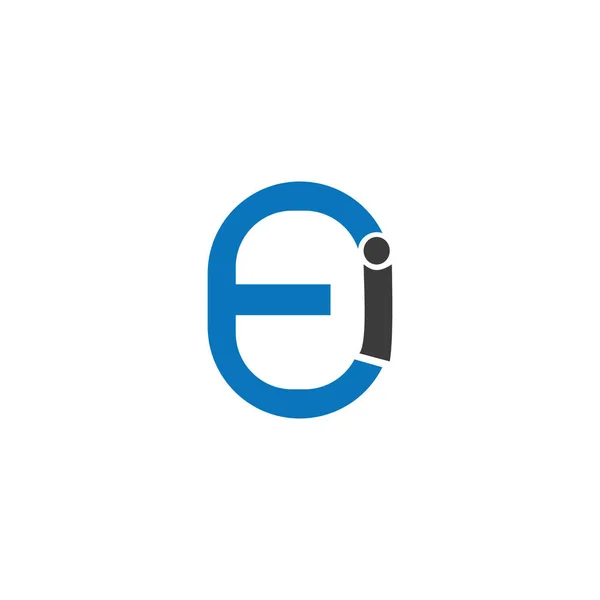 Первоначальный шаблон логотипа ei или ie — стоковый вектор