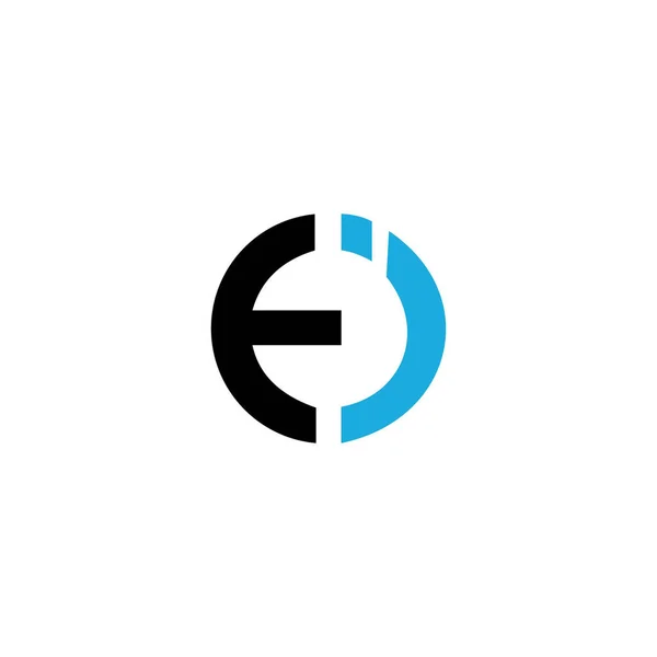 Beginletter ei of ie logo ontwerp template — Stockvector