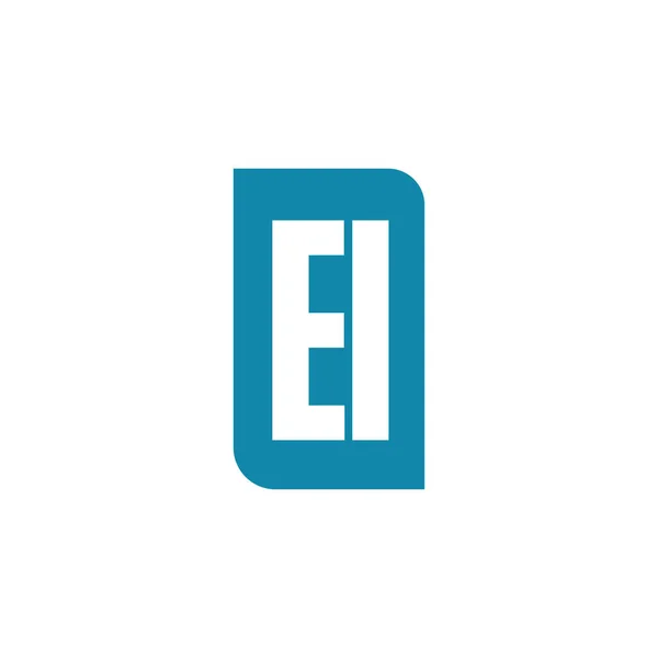 初期の文字eiまたはieのロゴデザインテンプレート — ストックベクタ