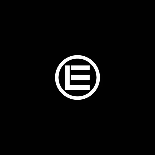 Initial letter el or le logo design template — Stock Vector