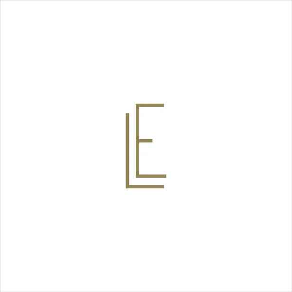 Initiële letter el of le logo ontwerp template — Stockvector