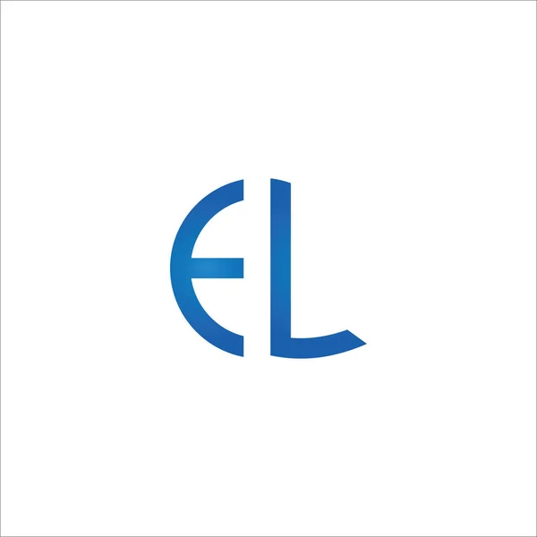 Πρότυπο σχεδιασμού αρχικού γράμματος el ή le logo — Διανυσματικό Αρχείο
