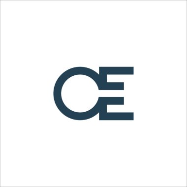 İlk harf eo veya oe logo tasarım şablonu