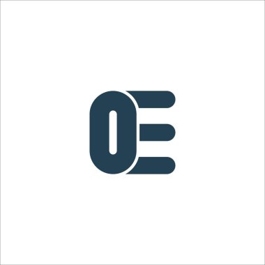 İlk harf eo veya oe logo tasarım şablonu