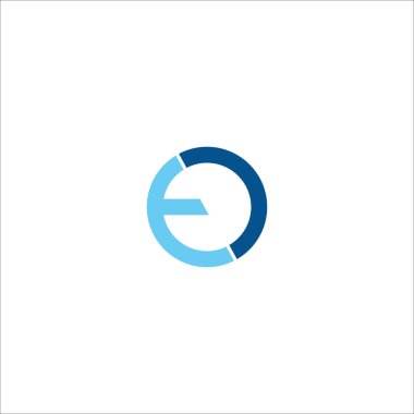 İlk harf eo veya oe logo tasarım şablonu