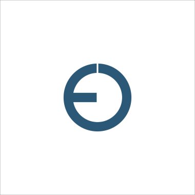 İlk harf eo veya oe logo tasarım şablonu
