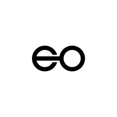 İlk harf eo veya oe logo tasarım şablonu