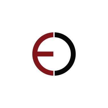 İlk harf eo veya oe logo tasarım şablonu