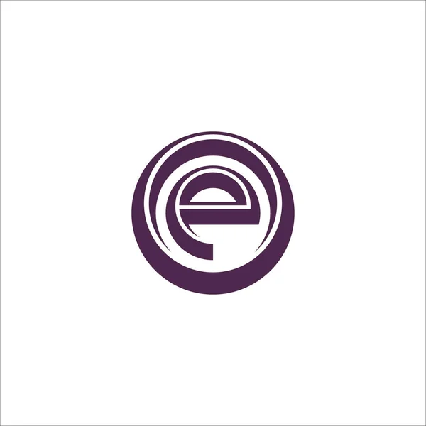 Plantilla inicial de diseño de letras eo o oe logo — Vector de stock