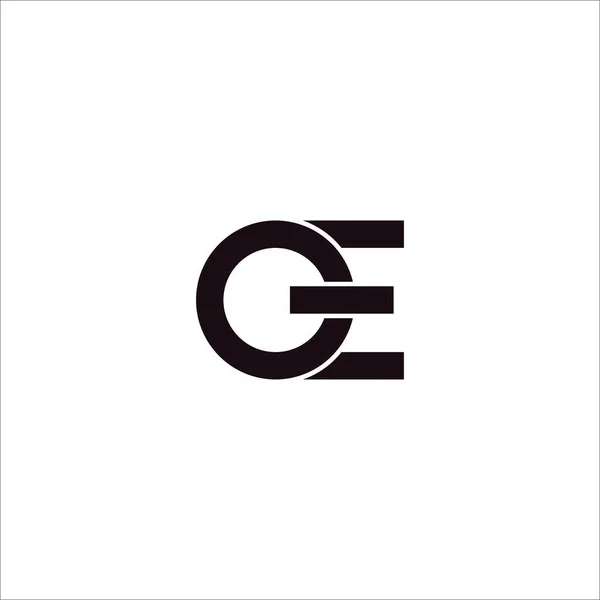 Initial letter eo or oe logo design template — 스톡 벡터