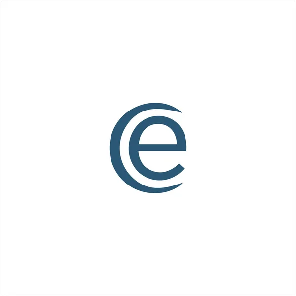 Plantilla inicial de diseño de letras eo o oe logo — Archivo Imágenes Vectoriales