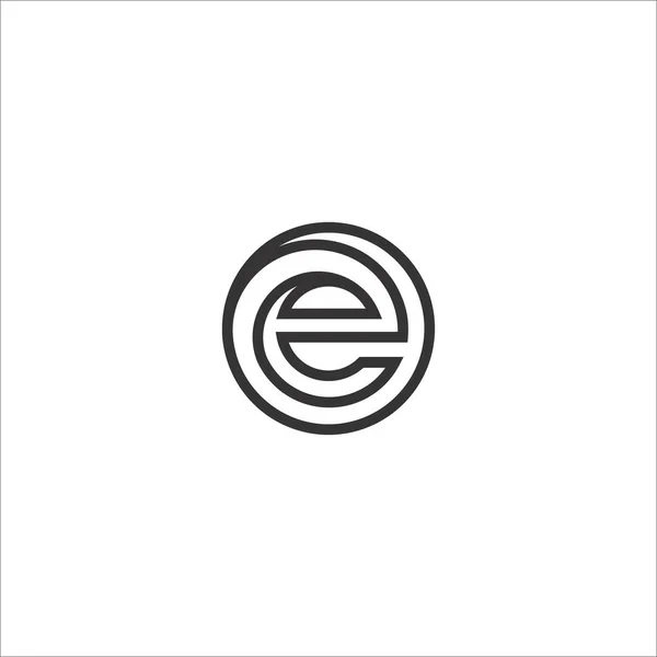 Beginletter eo of oe logo ontwerp template — Stockvector