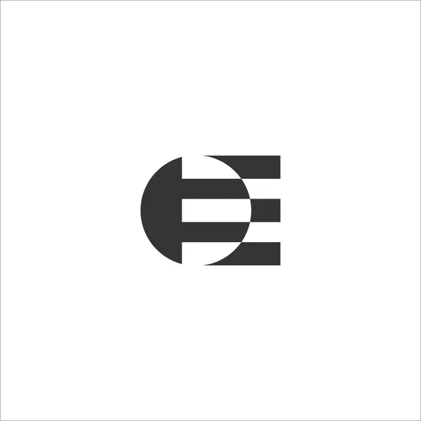 初期の文字のeoまたはoeのロゴデザインテンプレート — ストックベクタ