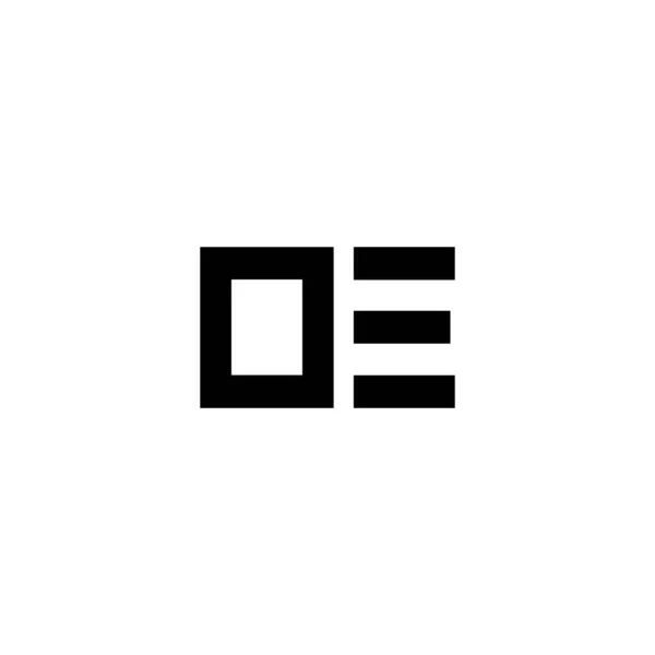 Původní šablona návrhu loga eo nebo oe — Stockový vektor