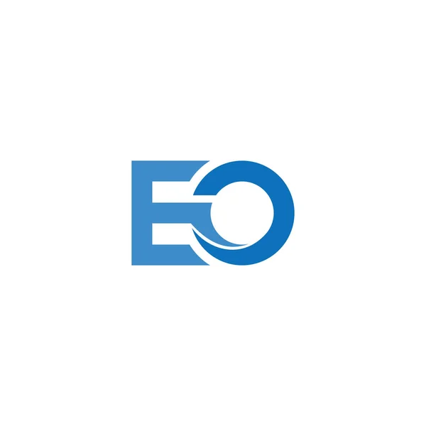 Initial letter eo or oe logo design template — 스톡 벡터