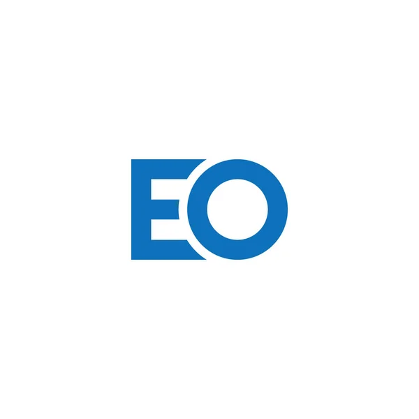 Initial letter eo or oe logo design template — 스톡 벡터