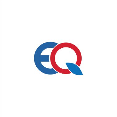 Başlangıç harfi eq veya qe logo vektör tasarım şablonu