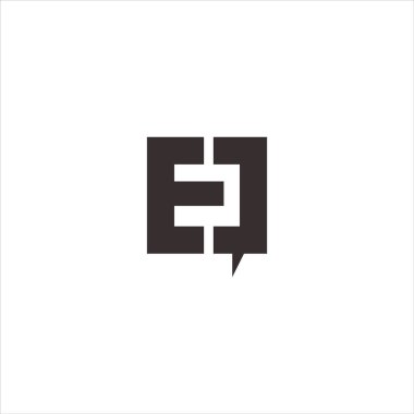 Başlangıç harfi eq veya qe logo vektör tasarım şablonu