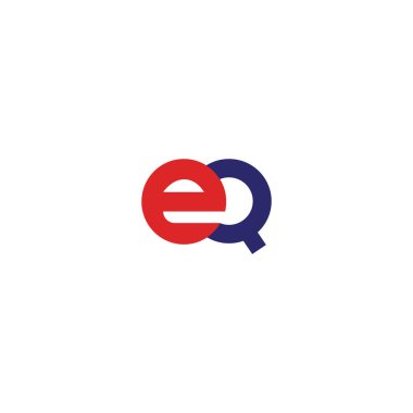 Başlangıç harfi eq veya qe logo vektör tasarım şablonu