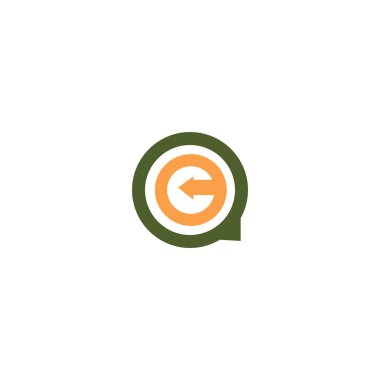 Başlangıç harfi eq veya qe logo vektör tasarım şablonu