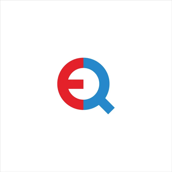 Initial letter eq or qe logo vector design template — 스톡 벡터