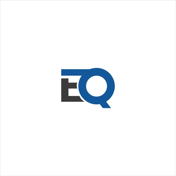 Plantilla inicial de diseño de vectores de logotipo eq o qe — Archivo Imágenes Vectoriales