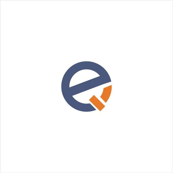 Plantilla inicial de diseño de vectores de logotipo eq o qe — Vector de stock