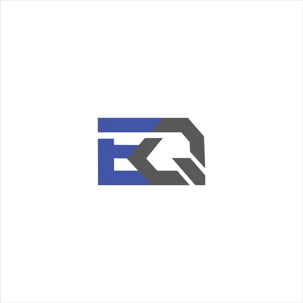 Ursprunglig formgivningsmall för bokstäver eq eller qe logo — Stock vektor