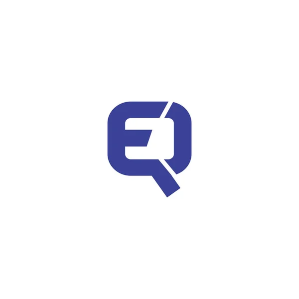 Plantilla inicial de diseño de vectores de logotipo eq o qe — Vector de stock