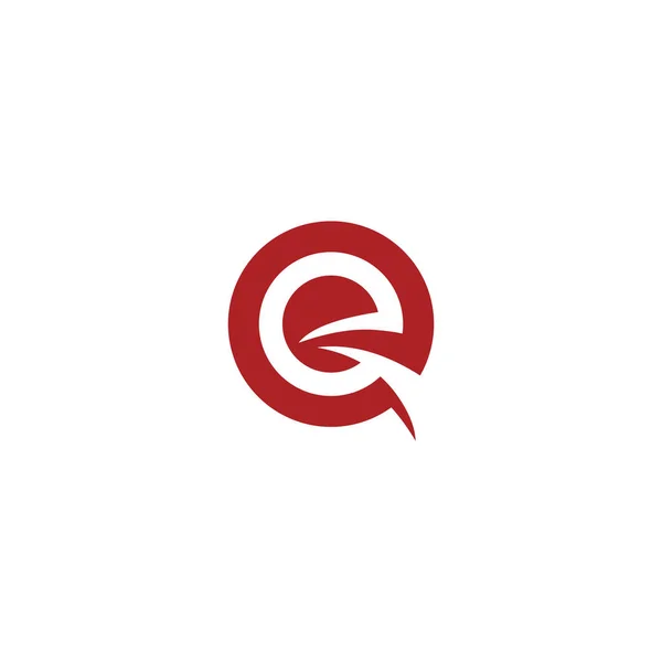Initial letter eq or qe logo vector design template — 스톡 벡터