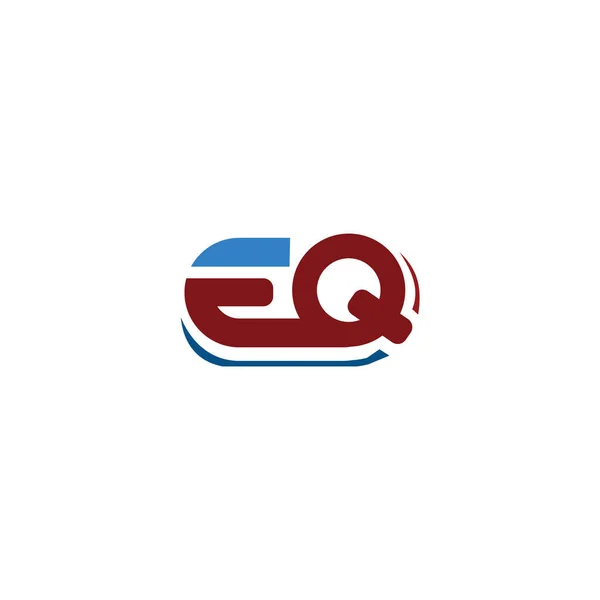 Initial letter eq or qe logo vector design template — 스톡 벡터