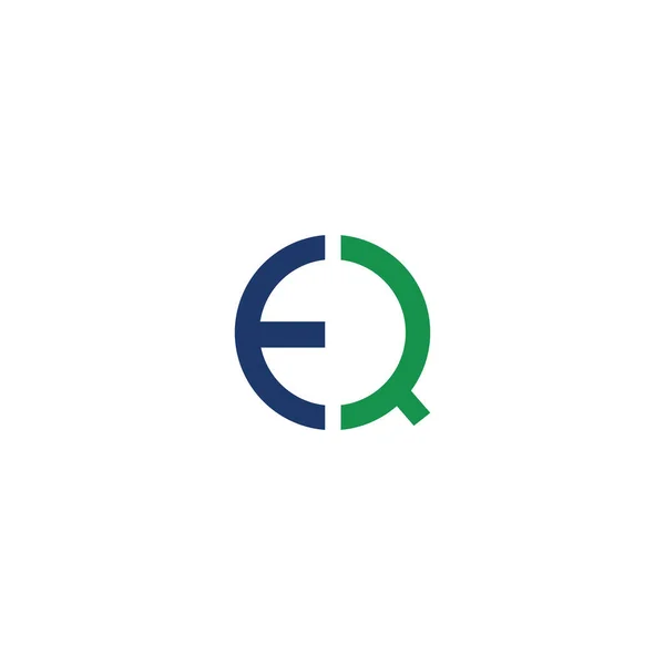 Anfangsbuchstabe eq oder qe Logo-Vektor-Design-Vorlage — Stockvektor