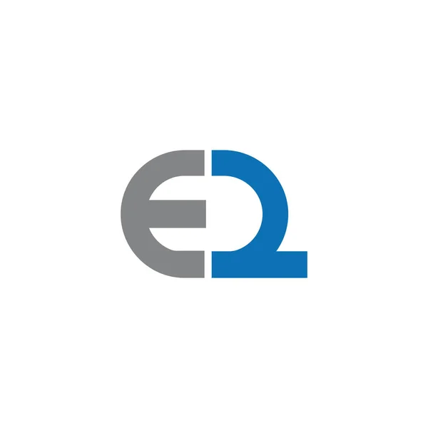 Initial letter eq or qe logo vector design template — 스톡 벡터