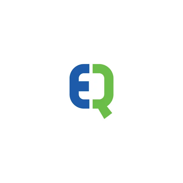 Initial letter eq or qe logo vector design template — 스톡 벡터