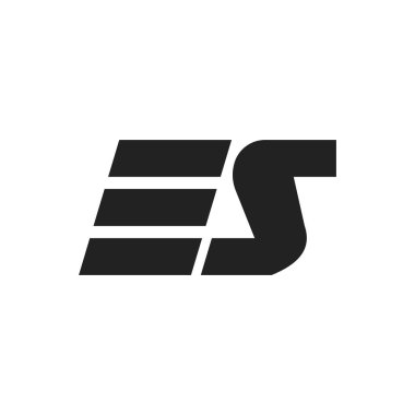 İlk harf es veya se logo tasarım şablonu